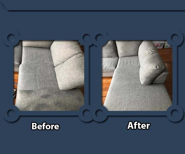 Fabric Couch Cleaning Before and After